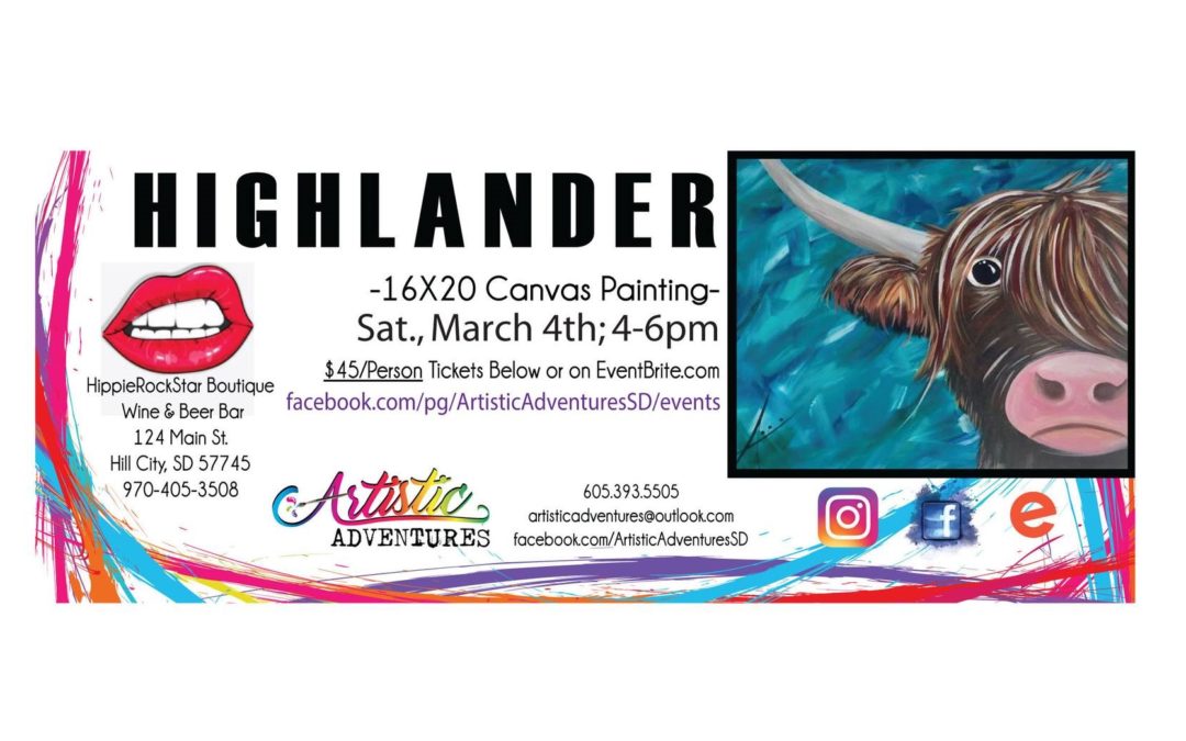 Highlander Cow – Canvas Painting